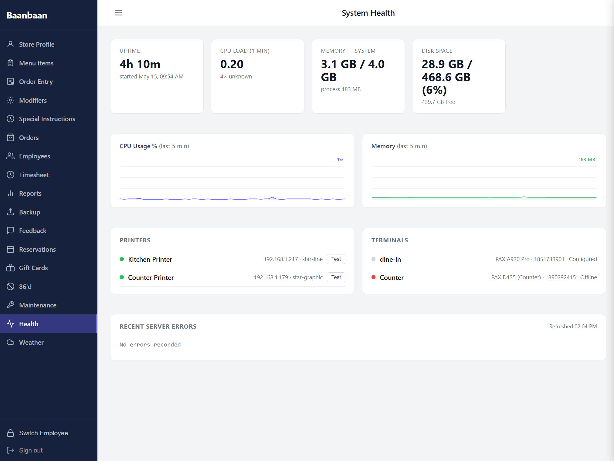 System Health
